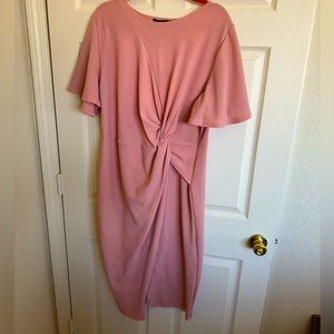 Pink wrap dress